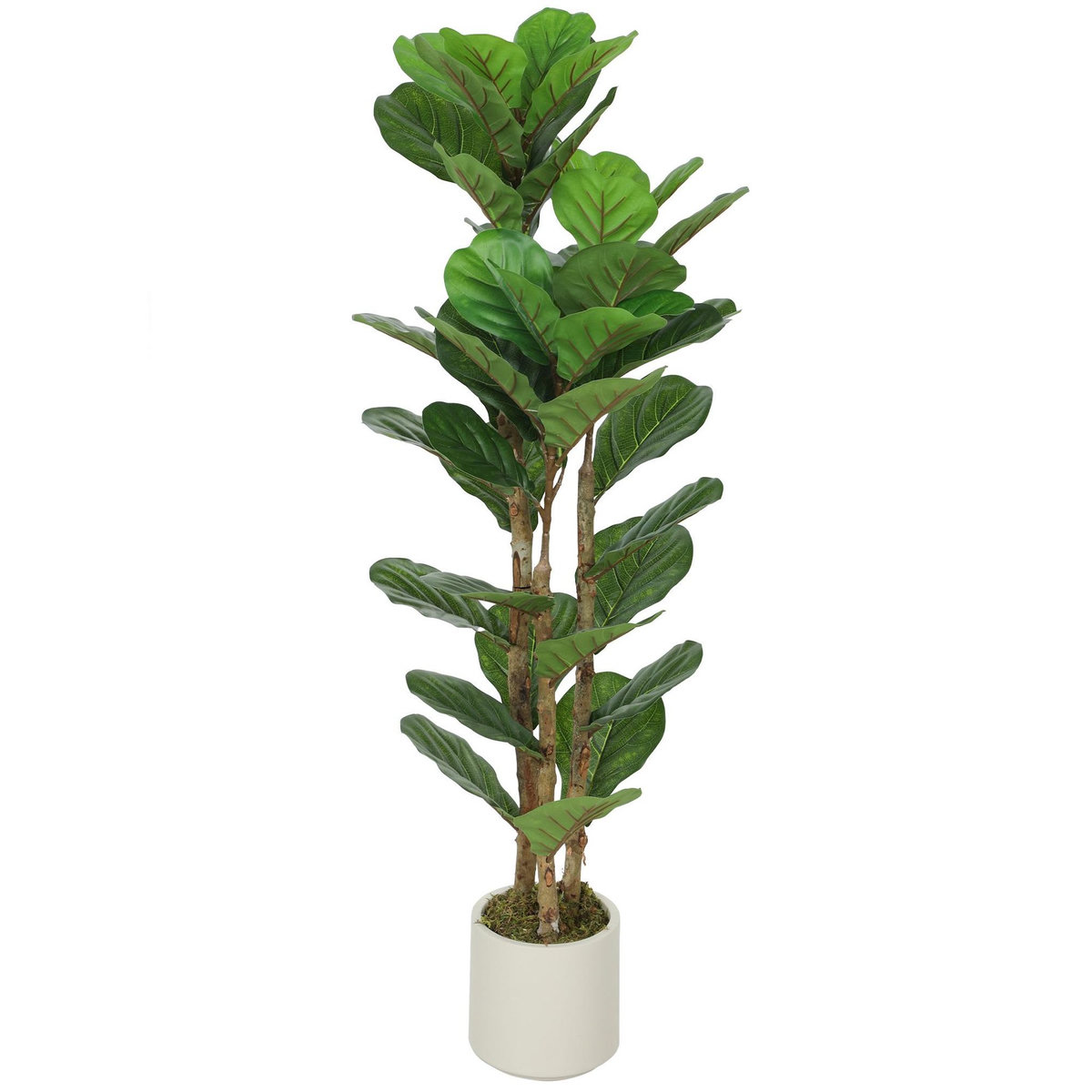 HOMCOM Arbre artificiel plante artificiel figuier lyre H.1,2 m vrais troncs 45 feuilles grand réalisme