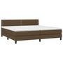 Voir la diapositive 3 : VIDAXL Sommier a lattes de lit matelas et LED Marron fonce 200x200 cm