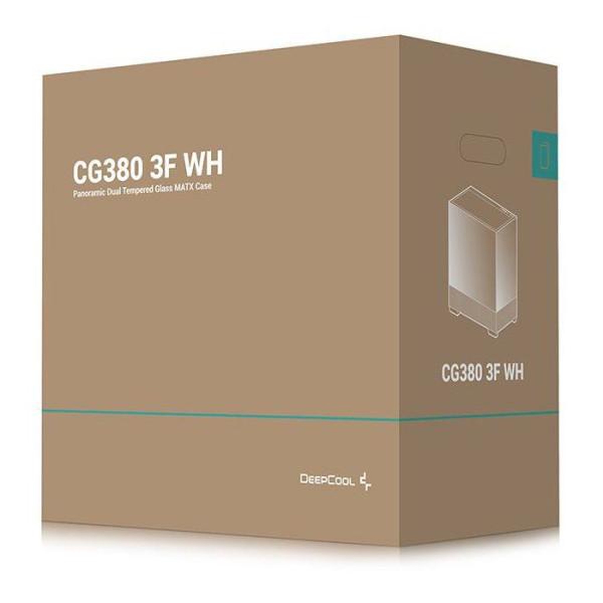 Voir la diapositive 3 : Deepcool Boîtier PC - DEEPCOOL - CG380 3F - Blanc - Moyen tour - Micro-ATX - 3 ventilateurs ARGB inclus