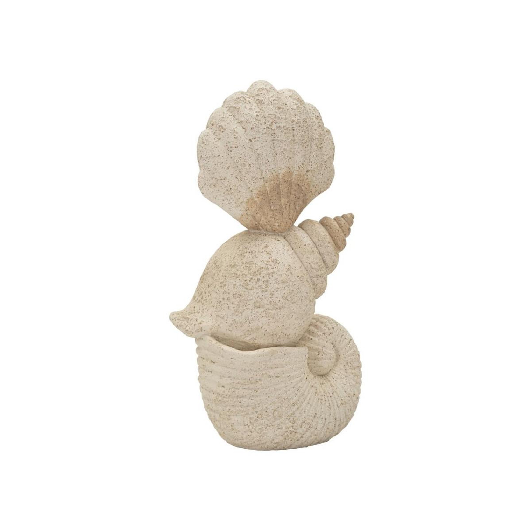 Voir la diapositive 1 : Paris Prix Pyramide de coquillages en résine  sand  30cm beige