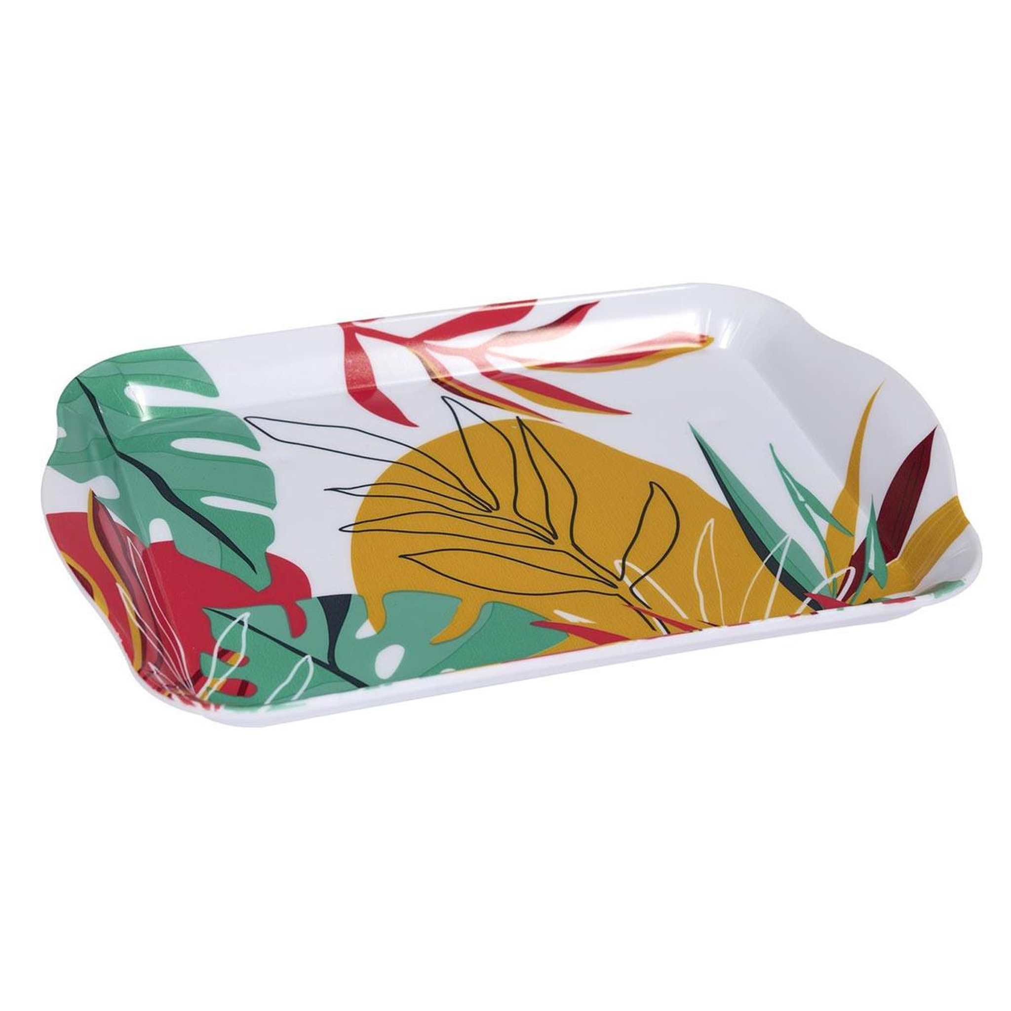The Home Deco Factory Plateau de service  paradis exotique  21cm multicolore