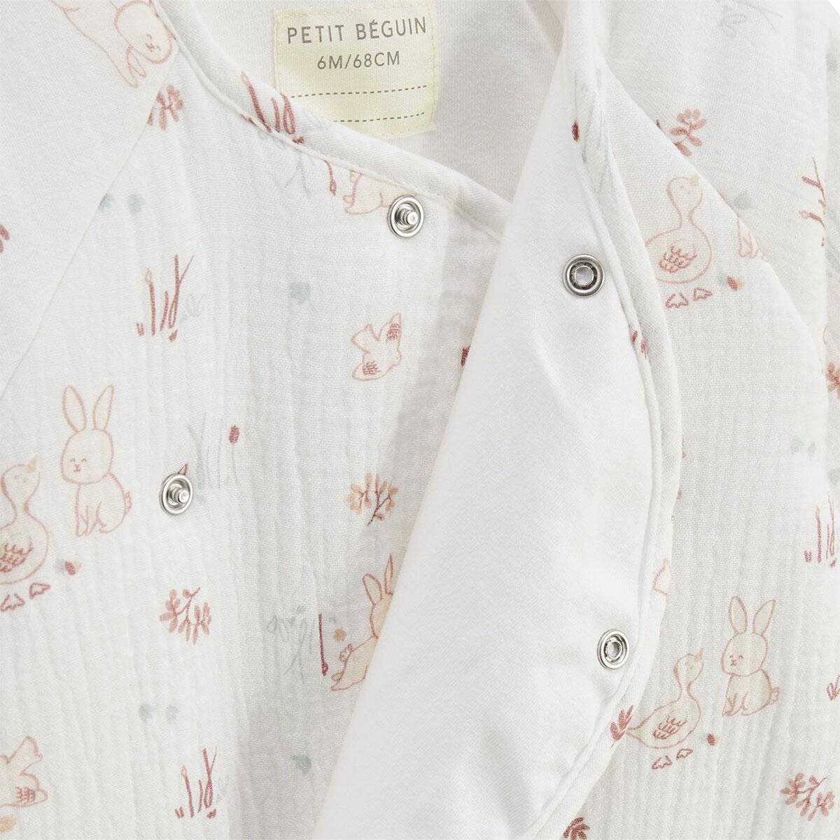 Petit Béguin Combi pilote en gaze de coton Douceur