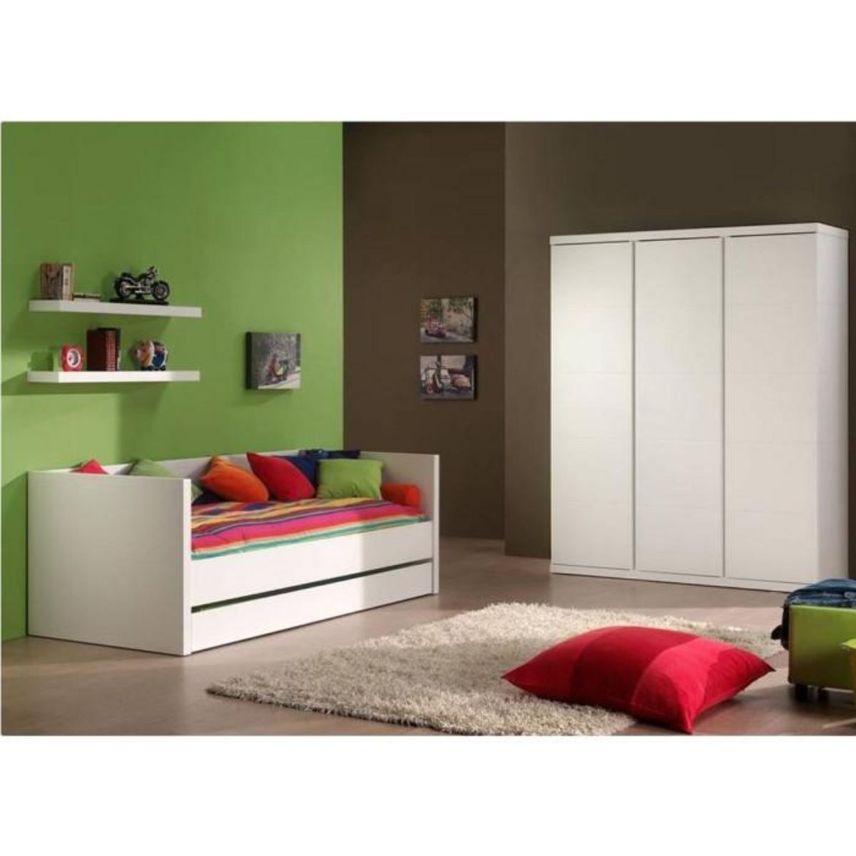 Paris Prix Lot de 2 Étagères Murales  Lara  Blanc