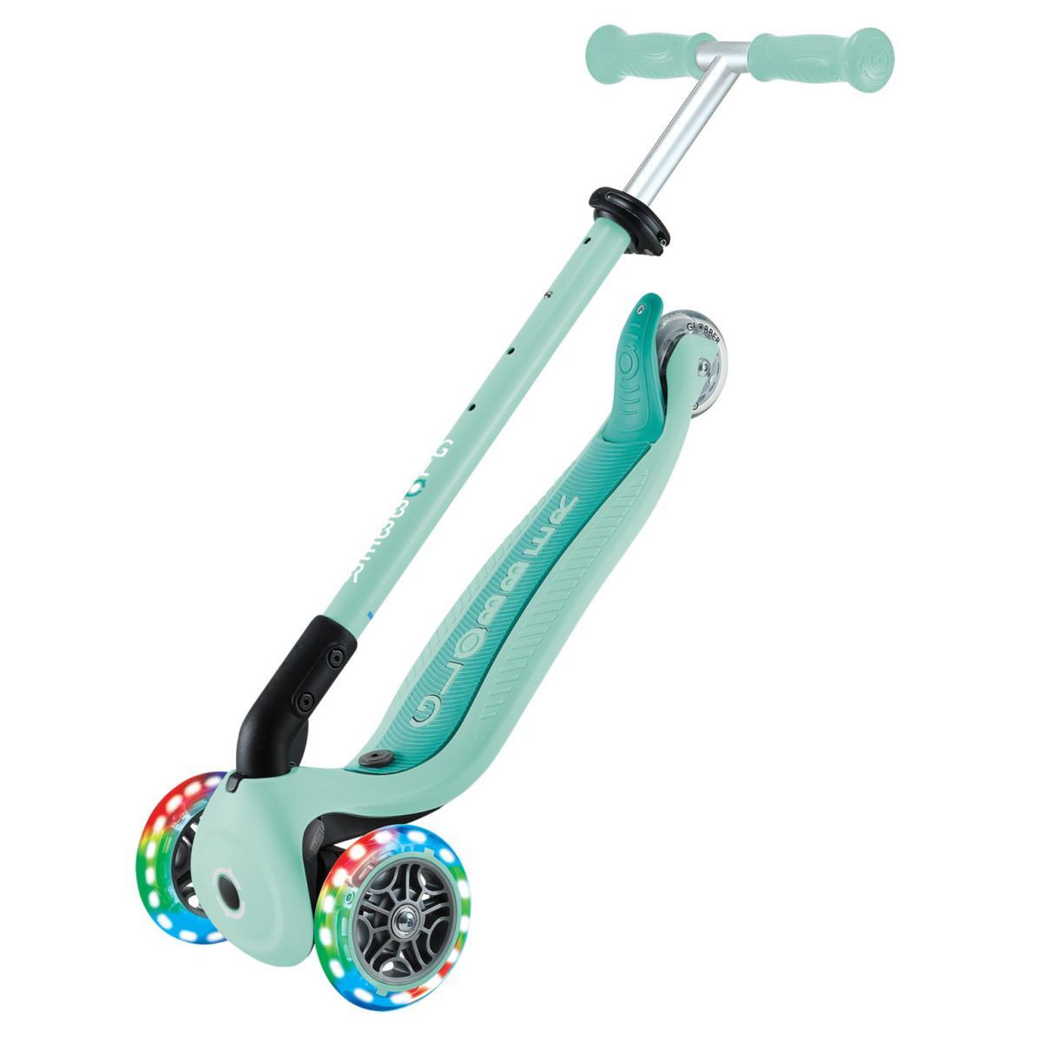 Voir la diapositive 3 : Globber Trottinette Go-Up Active Lights Pastel Menthe / Menthe Foncée