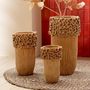 Voir la diapositive 3 : Paris Prix Vase Corail en Argile  Isidro  56cm Ocre