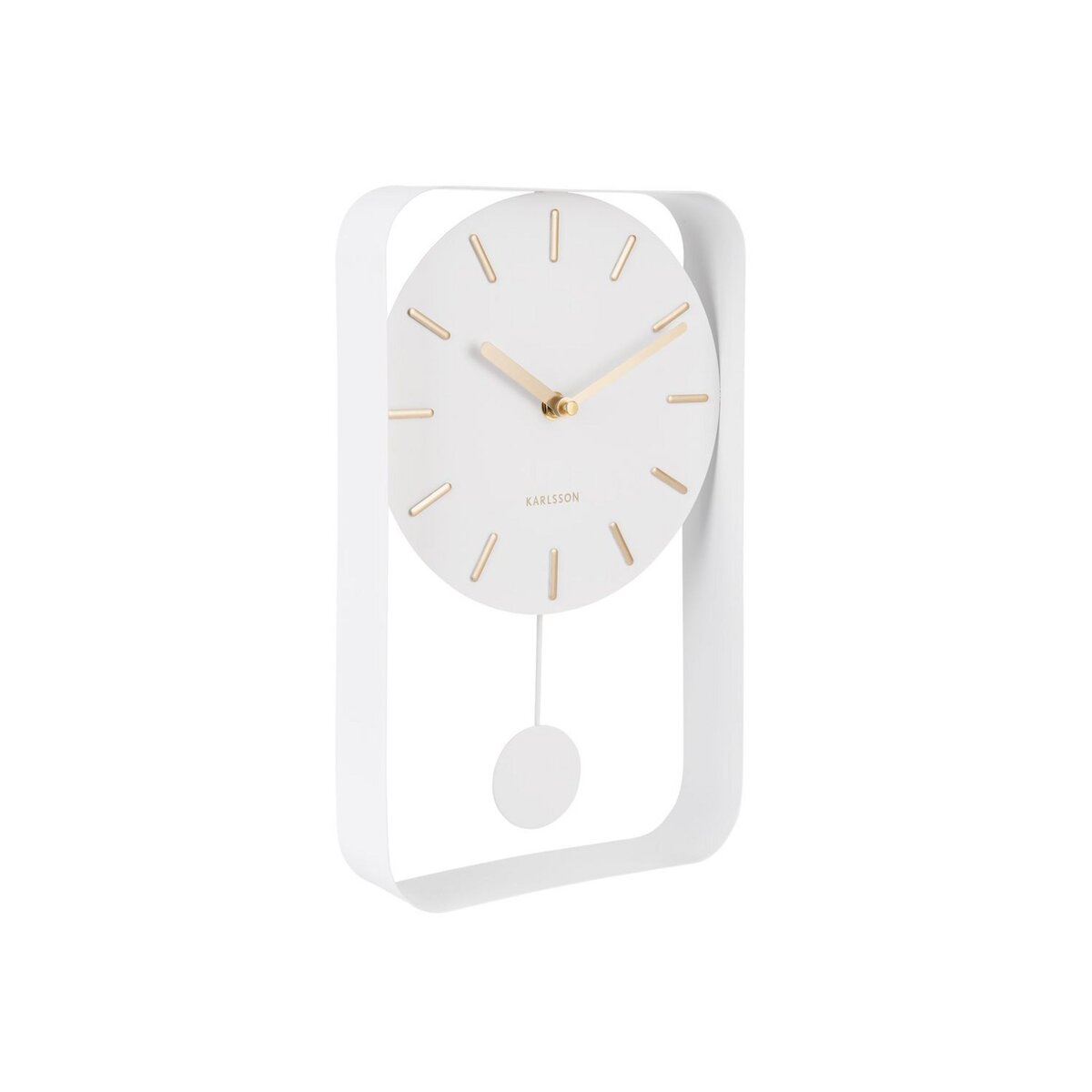 Karlsson Horloge Style Pendule Charm - L. 20 x H. 32 cm - Blanc
