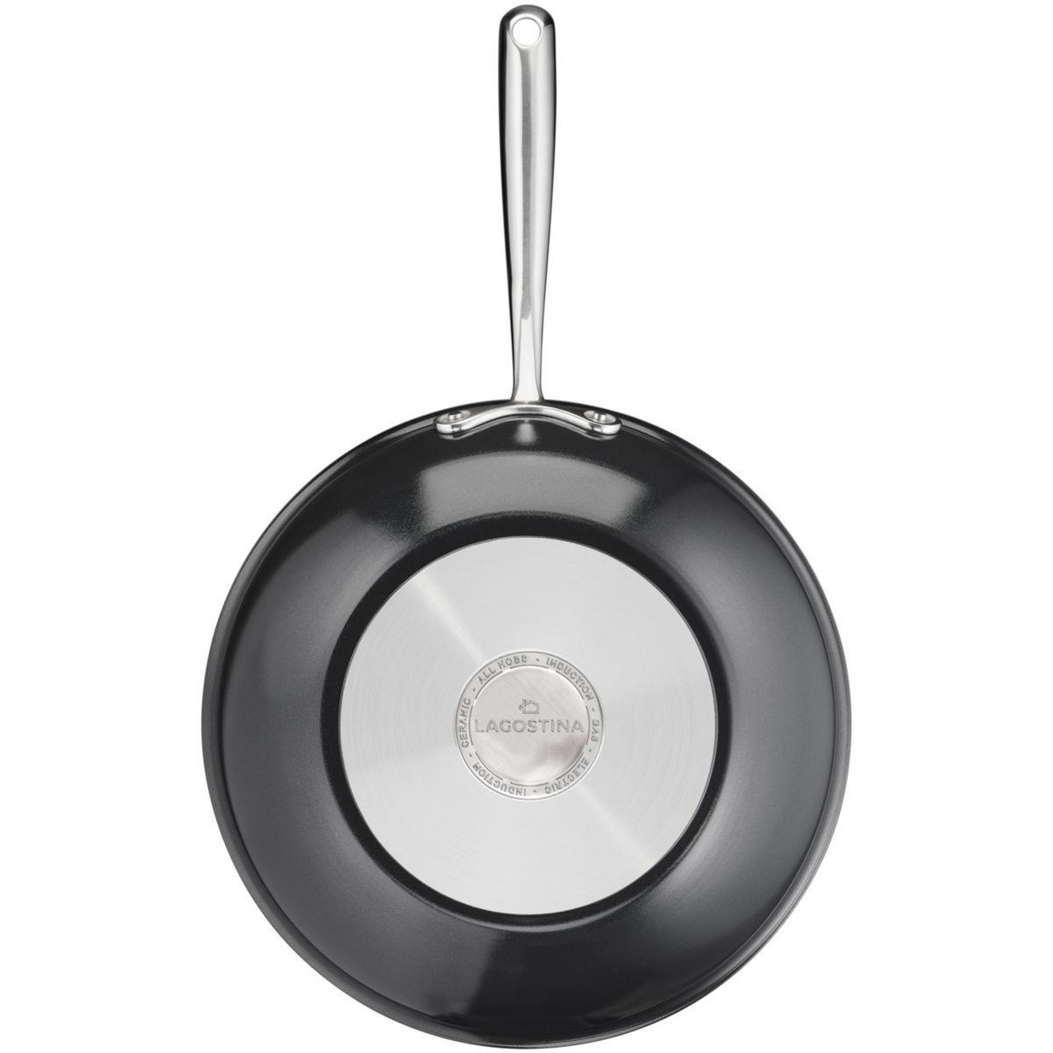 Voir la diapositive 2 : Lagostina Poêle wok en aluminium 28cm noir - 010275041828