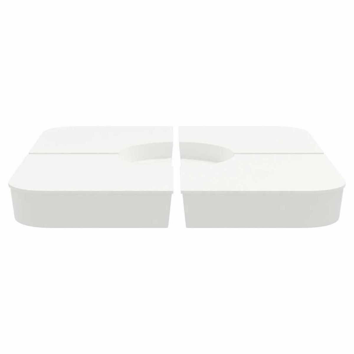 VIDAXL Ensemble de base de parasol pour parasols a pied croise 4pcs PP