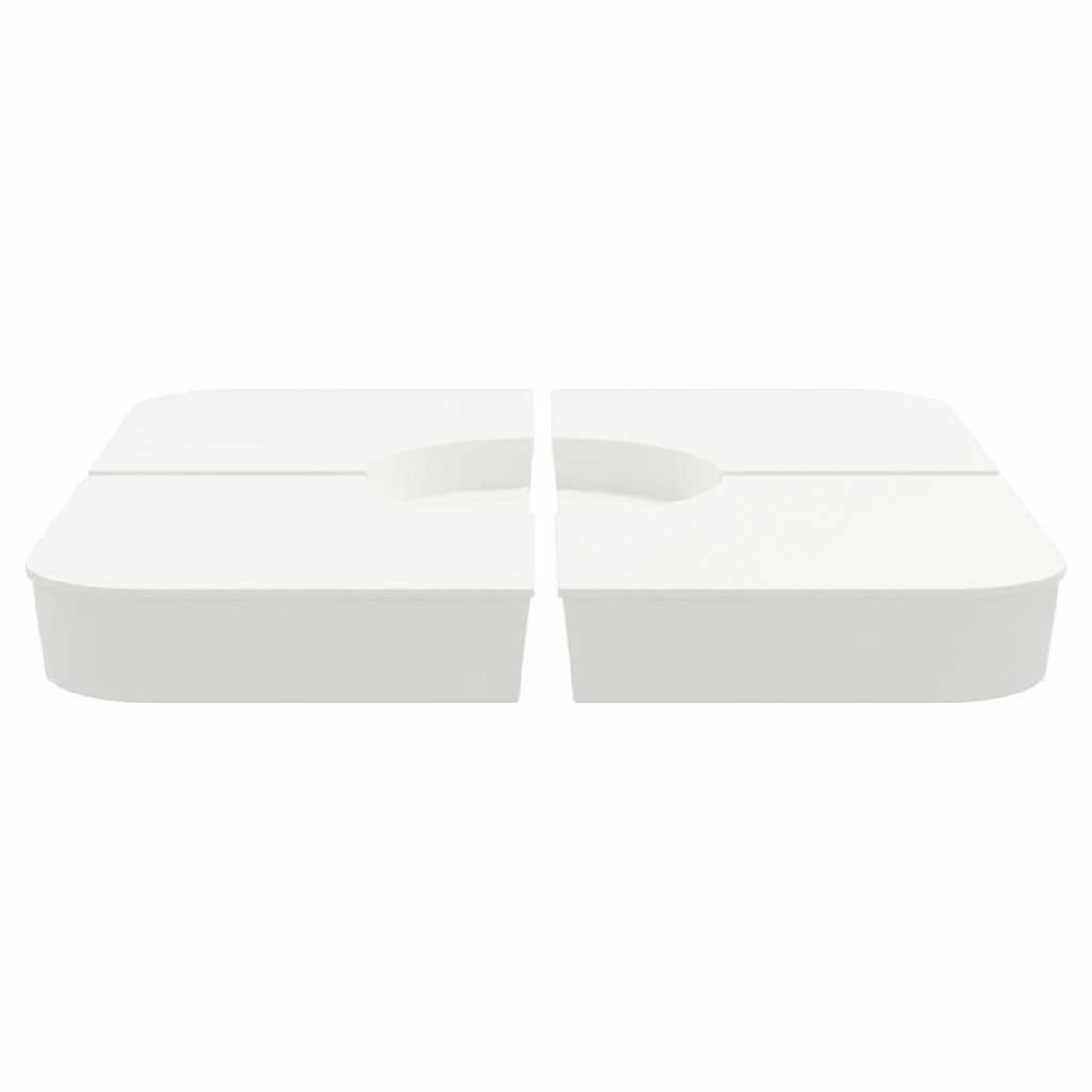 VIDAXL Ensemble de base de parasol pour parasols a pied croise 4pcs PP