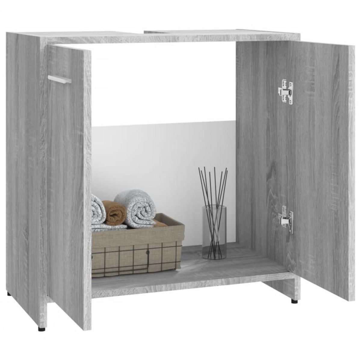 VIDAXL Armoire de bain Sonoma gris 60x33x60 cm Bois d'ingenierie
