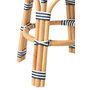 Voir la diapositive 4 : Paris Prix Tabouret en Rotin  Geo  46cm Bleu & Blanc