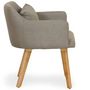 Voir la diapositive 4 : Paris Prix Lot de 2 Fauteuils Scandinave  Alan  70cm Taupe