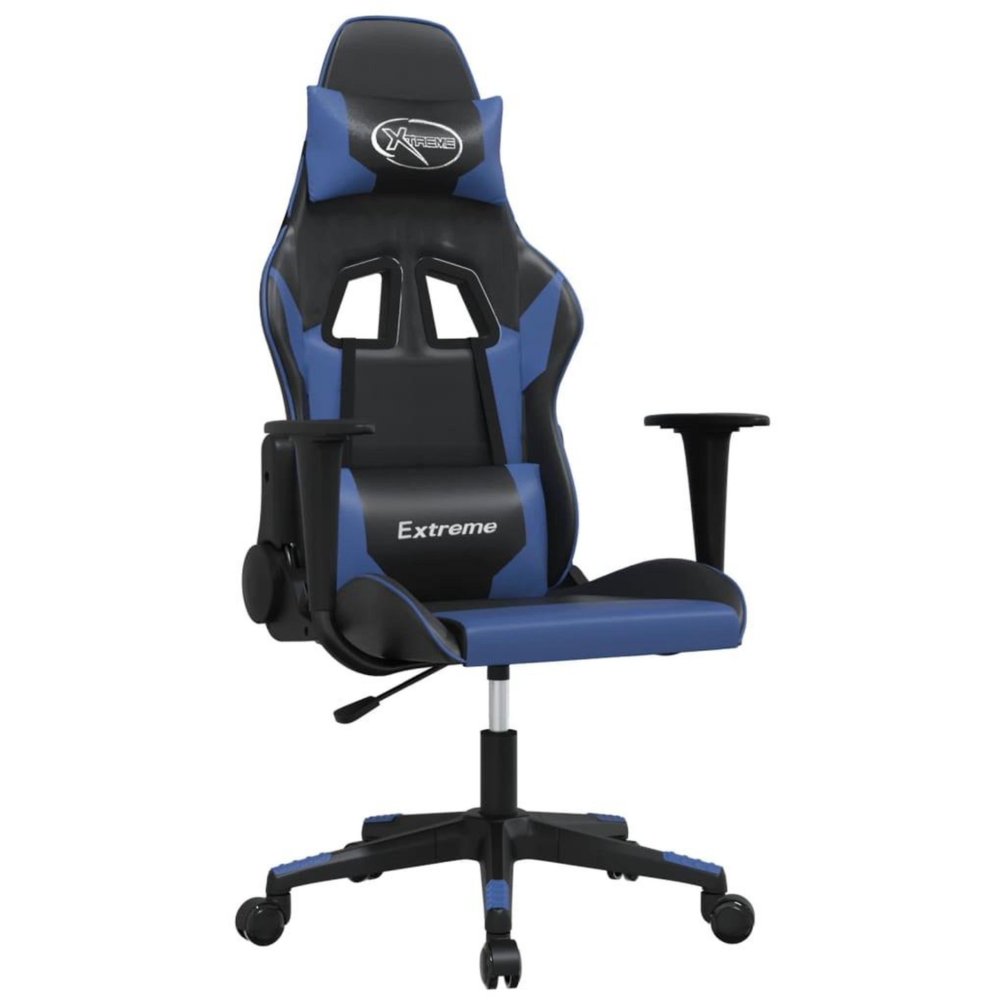 Voir la diapositive 2 : VIDAXL Chaise de jeu Noir et bleu Similicuir