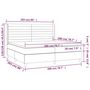 Voir la diapositive 6 : VIDAXL Sommier a lattes de lit avec matelas Gris fonce 200x200cm Tissu