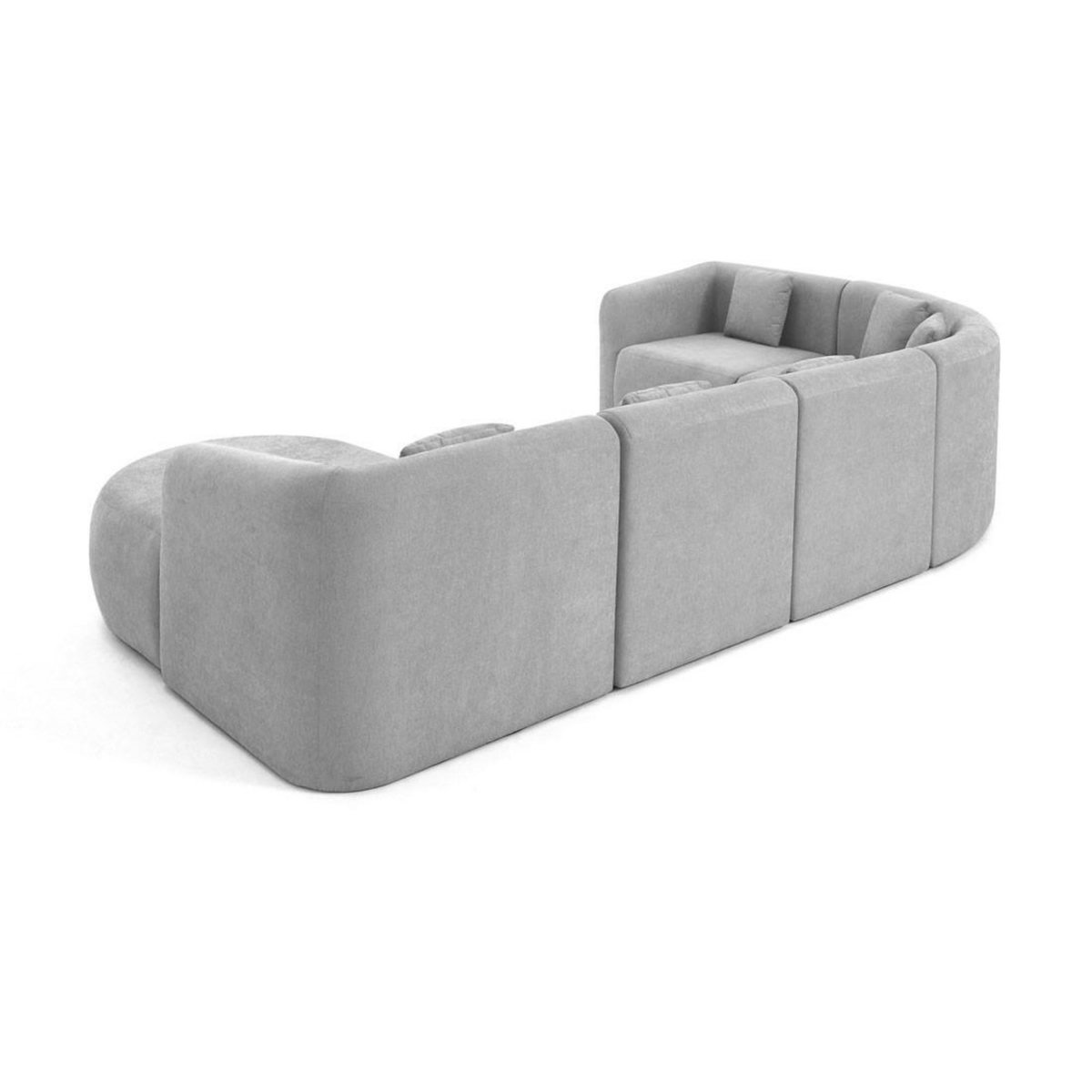 LISA DESIGN Ikare - canapé modulable d'angle droit - 6 places - en tissu