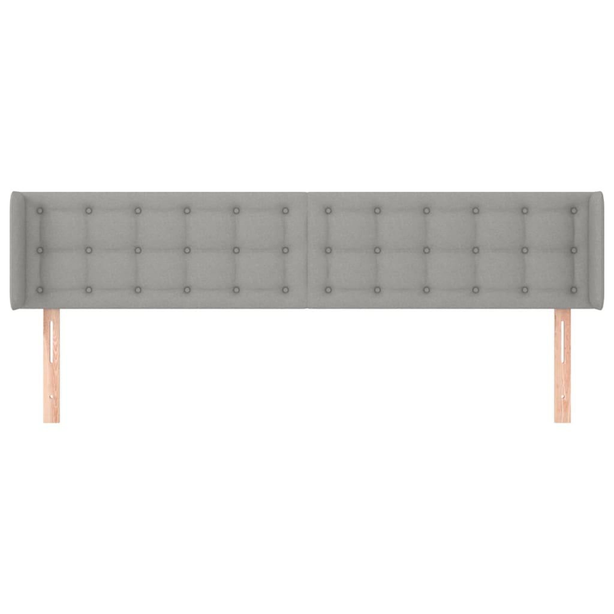 Voir la diapositive 3 : VIDAXL Tete de lit avec oreilles Gris clair 203x16x78/88 cm Tissu
