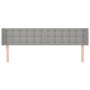 Voir la diapositive 3 : VIDAXL Tete de lit avec oreilles Gris clair 203x16x78/88 cm Tissu