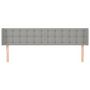 Voir la diapositive 3 : VIDAXL Tete de lit avec oreilles Gris clair 203x16x78/88 cm Tissu