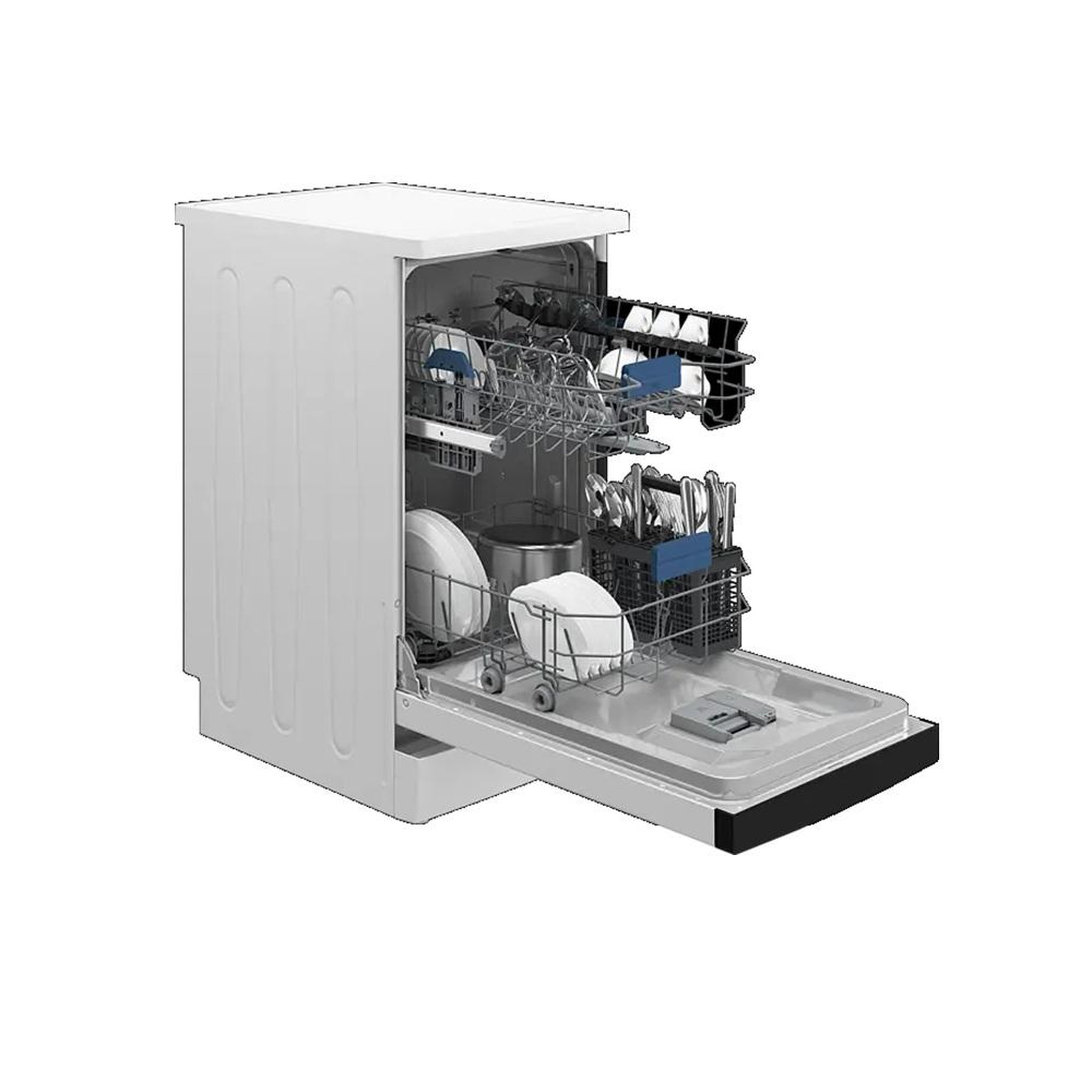Voir la diapositive 3 : Beko Lave-vaisselle 45cm 10 couverts 45db - BDFS26040W