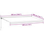 Voir la diapositive 6 : VIDAXL Auvent manuel retractable bordeaux 500x300 cm