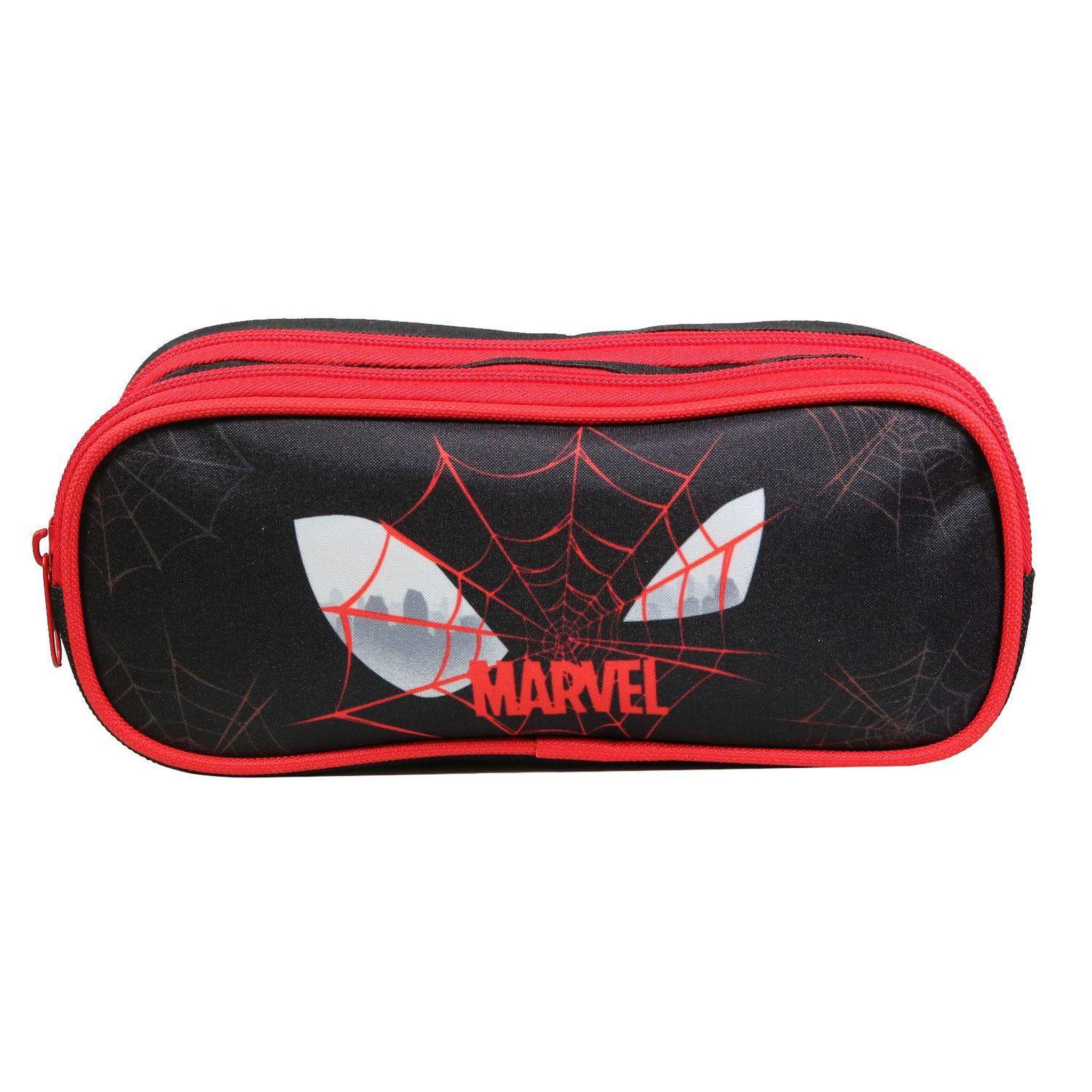 Bagtrotter BAGTROTTER Trousse scolaire 2 compartiments Marvel Spiderman Noire