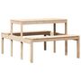 Voir la diapositive 2 : VIDAXL Table de pique-nique 110x134x75 cm bois massif de pin