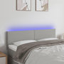Voir la diapositive 1 : VIDAXL Tete de lit a LED Gris clair 144x5x78/88 cm Tissu