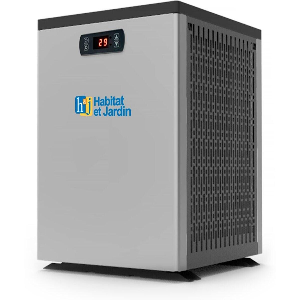 Habitat et Jardin Piscine bois rectangle   Caimans 140   - 4.10 x 3.00 x 1.39  m + Pompe à chaleur  3.5 kw/h - Hayward -  Micro  - Noir