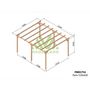 Voir la diapositive 2 : JARDIDECO Pergola massive en bois Paris 510 x 420 cm - Maderland