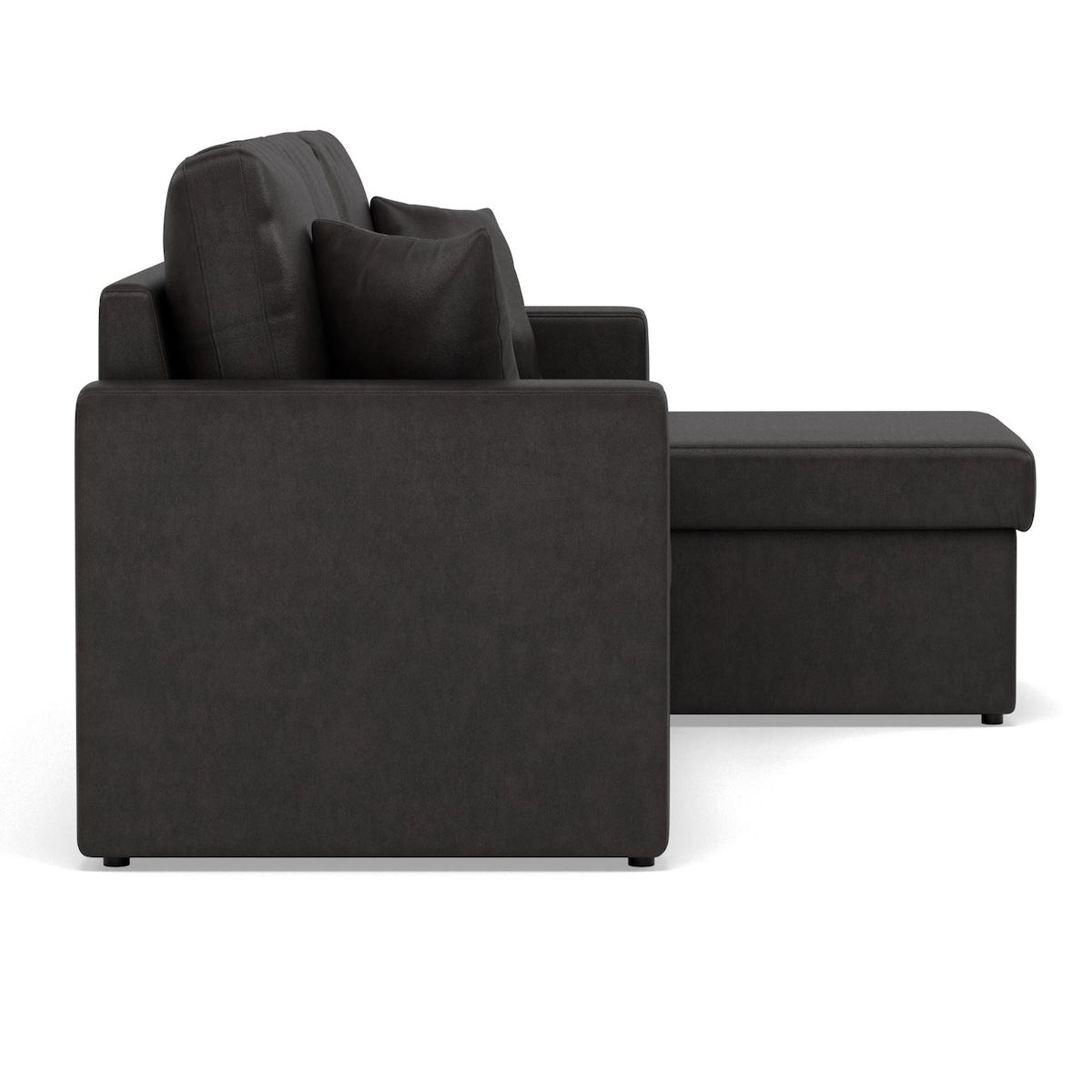 BEST MOBILIER Cyrus - canapé d'angle réversible 4 places - convertible avec coffre - en simili