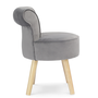 Voir la diapositive 4 : ID MARKET Fauteuil crapaud en velours gris