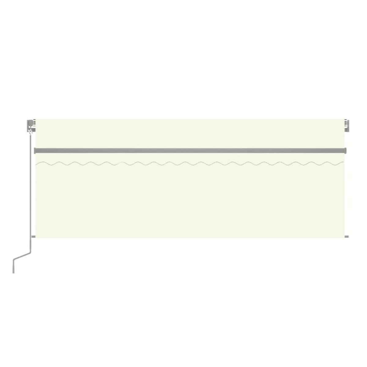 VIDAXL Auvent manuel retractable avec store 4,5x3 m Creme