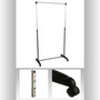 Voir la diapositive 5 : ATMOSPHERA Penderie portant à vêtements réglable sur roulette - H. 160 cm - Gris et Noir