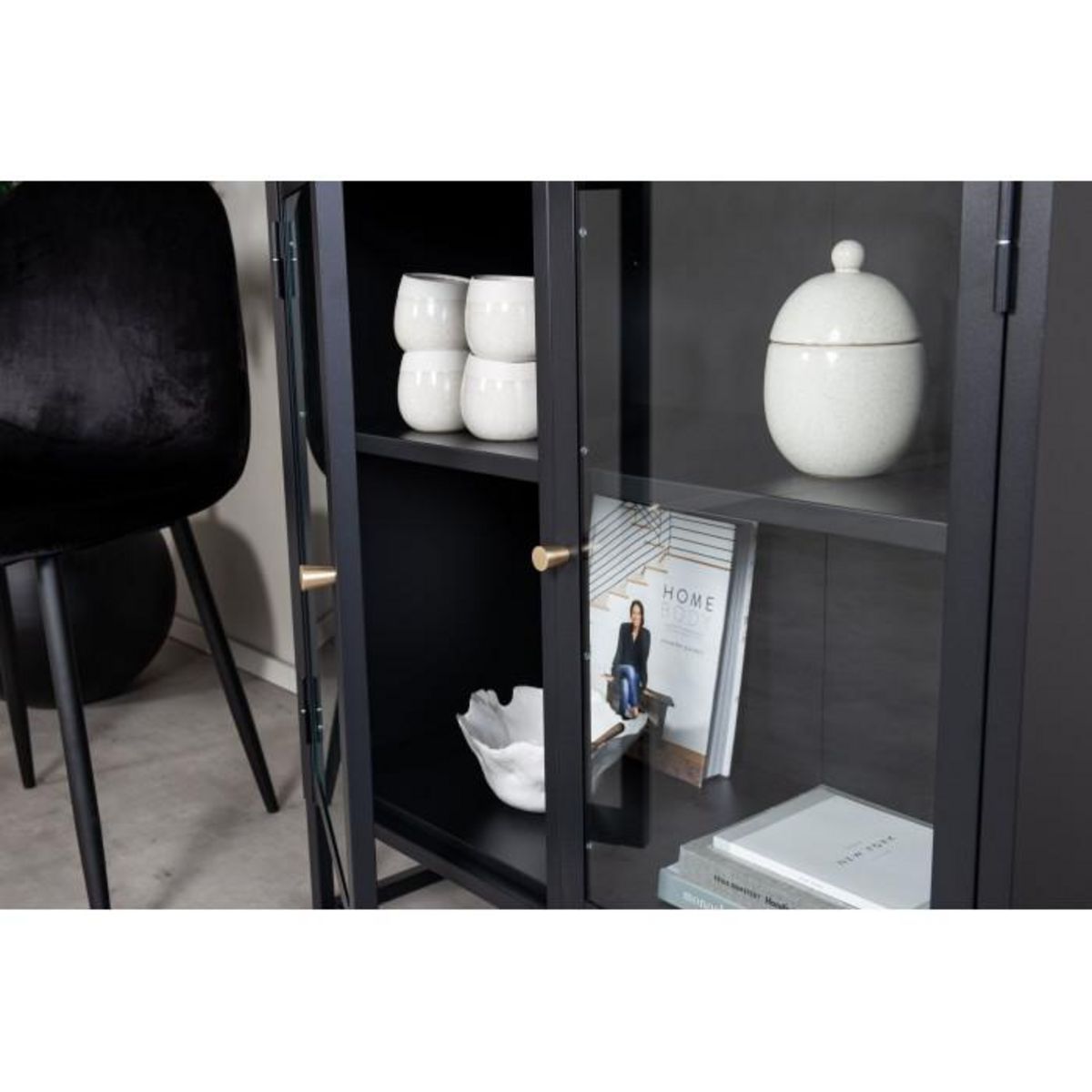 Paris Prix Vitrine 2 Portes  Bakal  85cm Noir