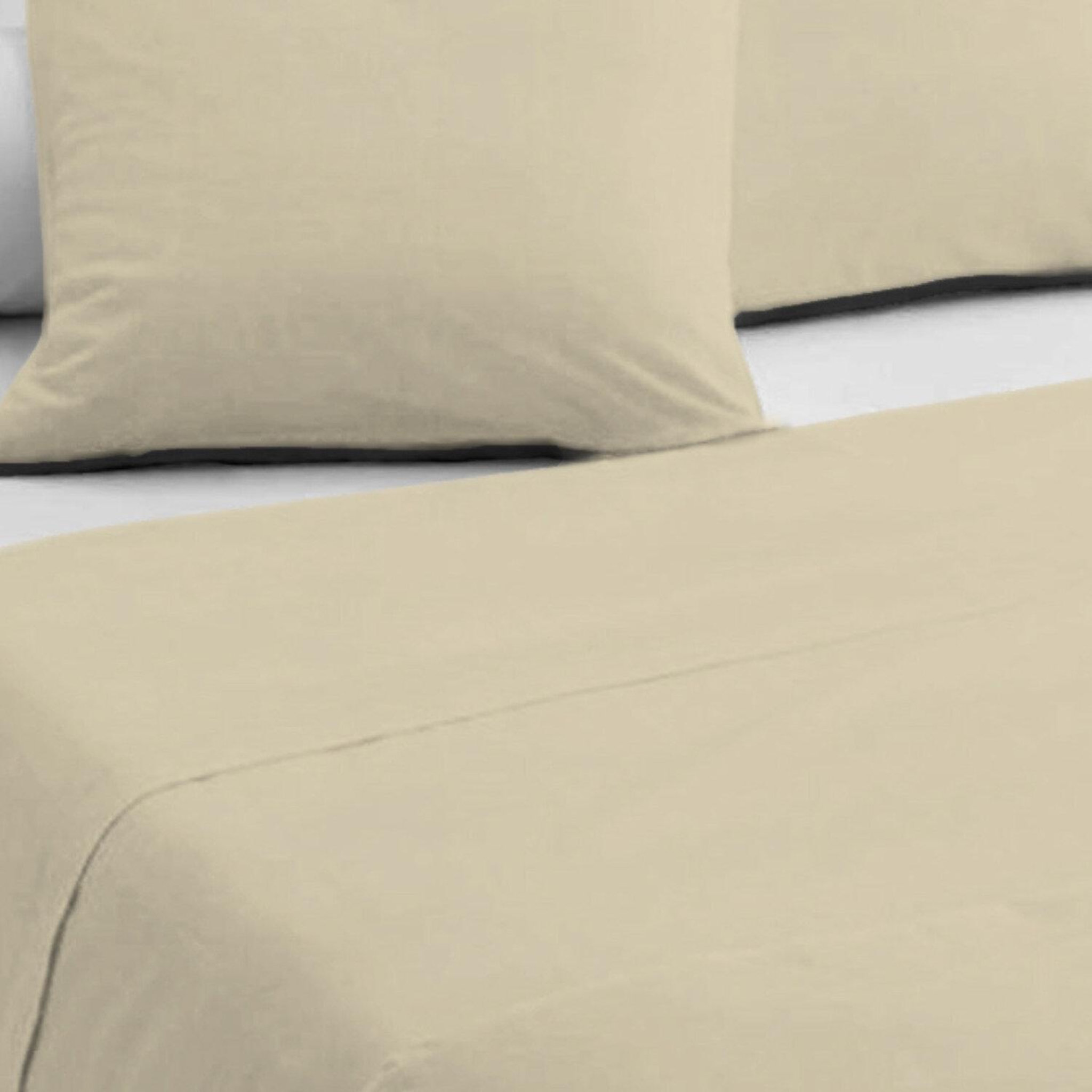 Voir la diapositive 4 : Home collection Drap plat 100% coton uni