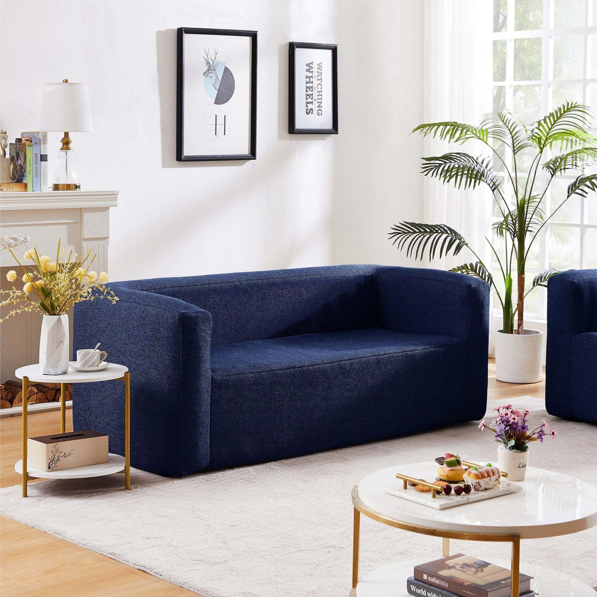 TERRACOTTA Salon gonflable 5 places - Terracotta - Intérieur et extérieur - Bleu