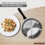 Voir la diapositive 2 : Fackelmann Set poêle 28 cm en inox, couvercle verre et 6 ustensiles inox Fackelmann Geneva