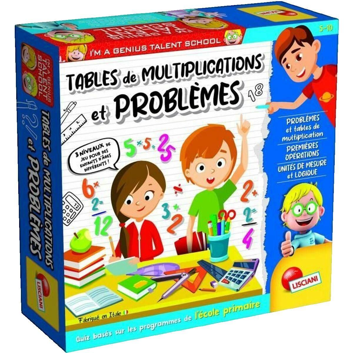 LISCIANI GIOCHI Jeu éducatif Lisciani Giochi Génius Talent School - Multiplications et Problèmes
