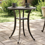VIDAXL Table de jardin bronze Ø48x53 cm aluminium coule