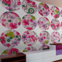 Voir la diapositive 1 : Paris Prix Papier Peint  Pink Meadow Circle  50x1000cm