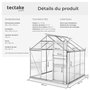 Voir la diapositive 6 : tectake Serre avec fondation 5,85 m³ blanc transparent