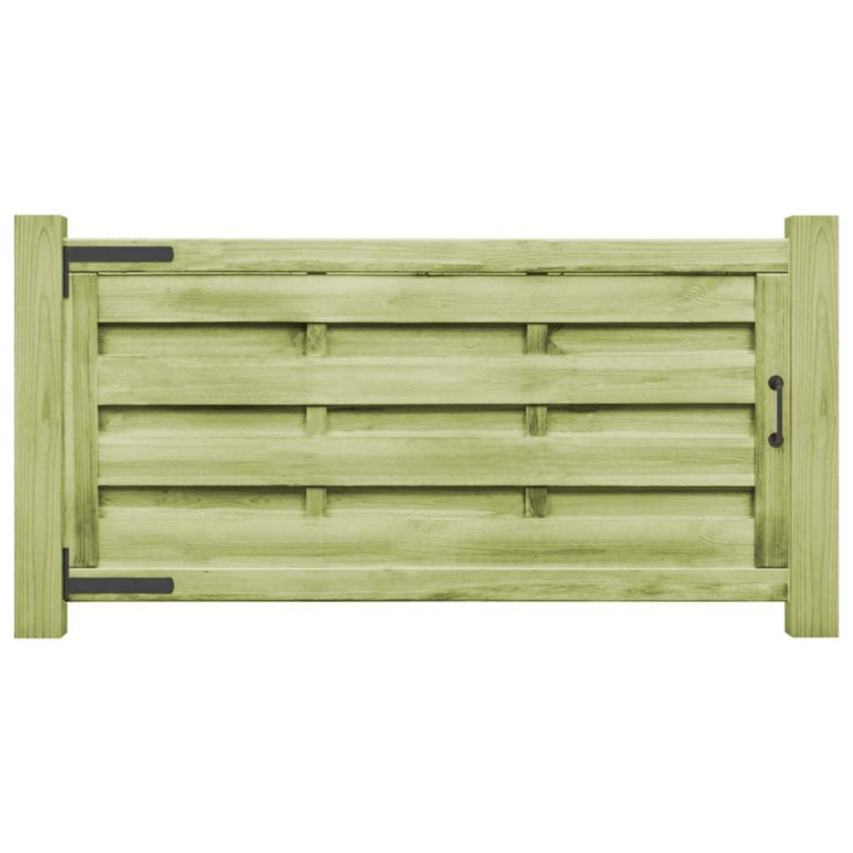 VIDAXL Portillons 2 pcs Bois de pin impregne 150x75 cm Vert