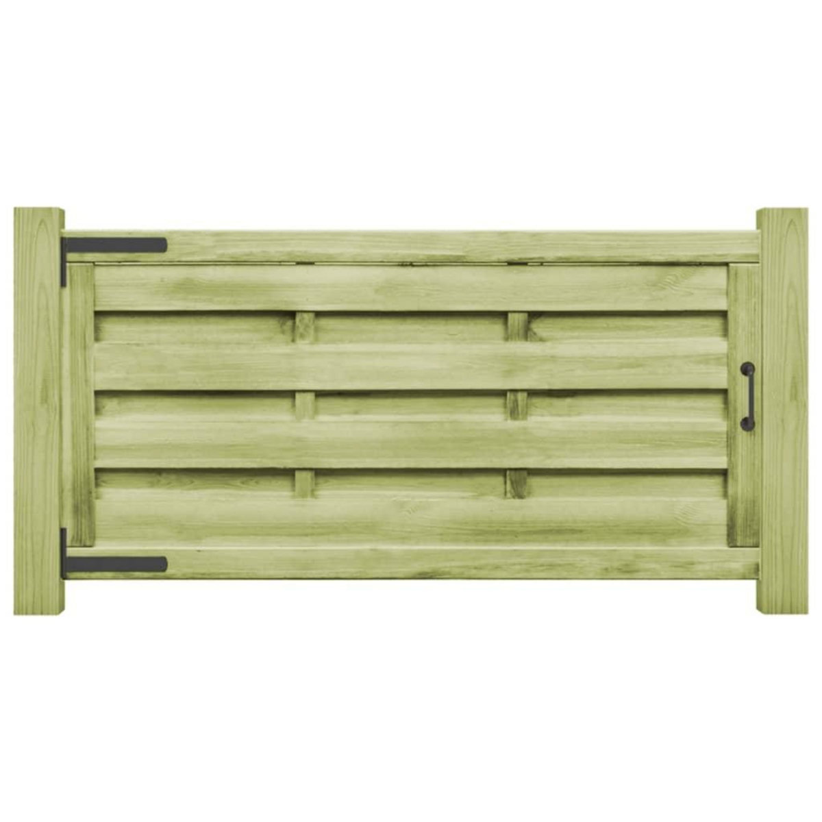 VIDAXL Portillons 2 pcs Bois de pin impregne 150x75 cm Vert