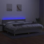 Voir la diapositive 3 : VIDAXL Sommier a lattes de lit matelas LED Gris clair 200x200 cm Tissu