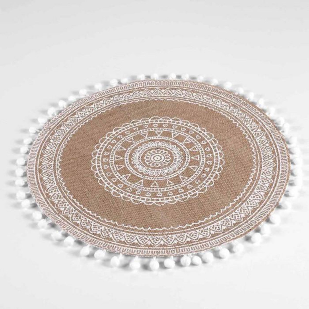 Paris Prix Set de Table en Jute  Renata  38cm Blanc