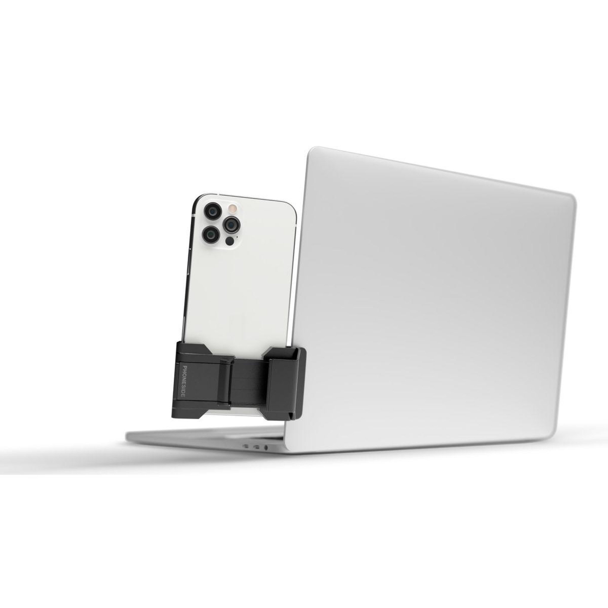 Voir la diapositive 2 : PHONESIDE Support smartphone pour pc portable
