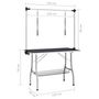 Voir la diapositive 6 : VIDAXL Table de toilettage reglable de chiens avec 2 boucles et panier