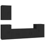 Voir la diapositive 2 : VIDAXL Ensemble de meubles TV 5 pcs Noir Bois d'ingenierie
