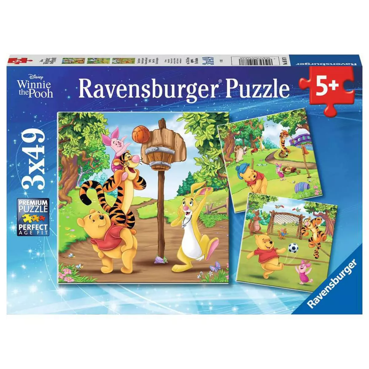 RAVENSBURGER Puzzles 3 x 49 pièces : Disney Winnie l'Ourson : Journée sportive
