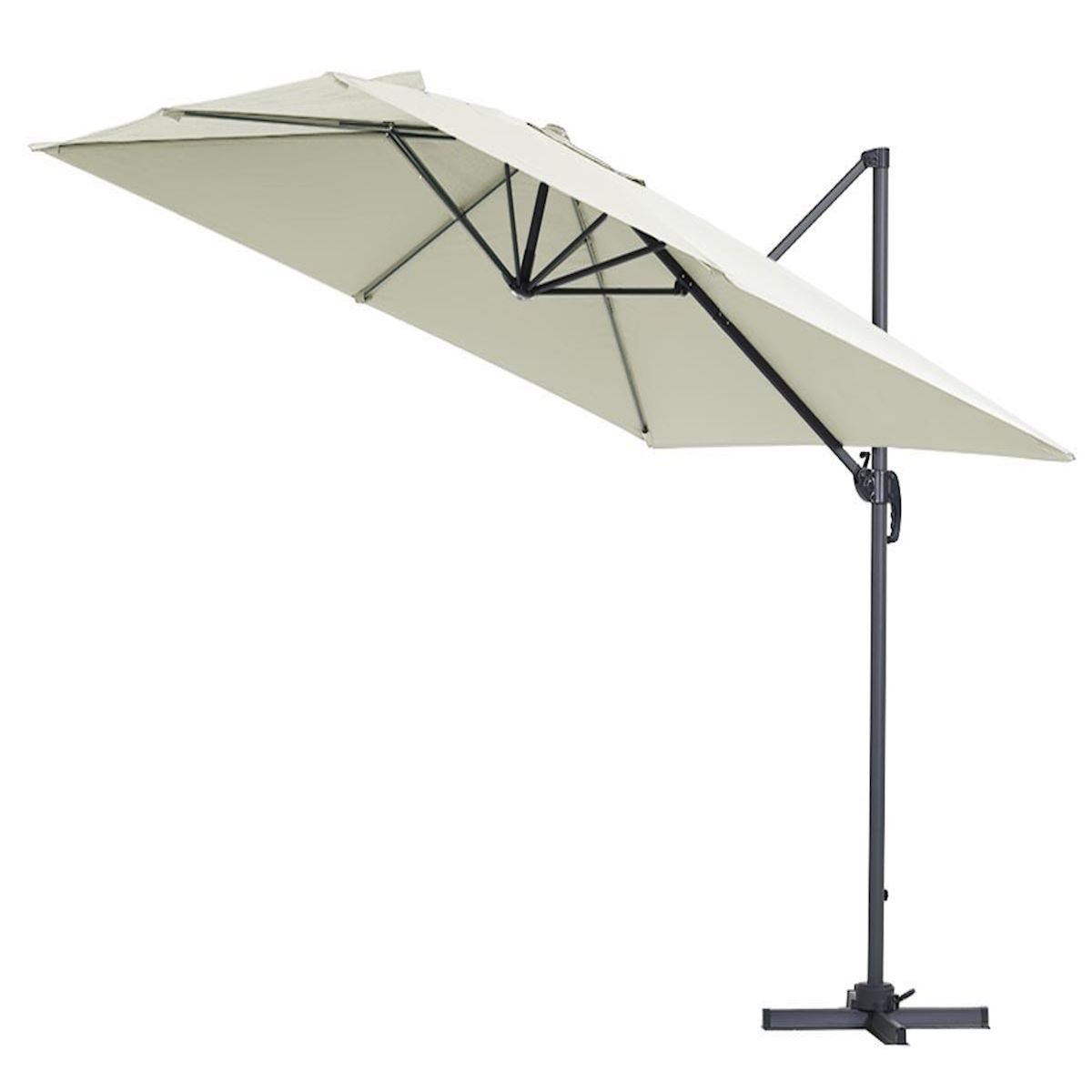 Habitat et Jardin Parasol déporté  Sun 3  - 3 x 3 m - Ecru